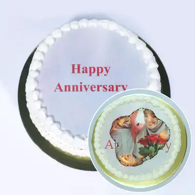 Delicious Red Velvet Candle Cake for a Happy Anniversary Celebration