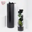 Exquisite Luxury Black Forever Rose in Elegant Glass Vase