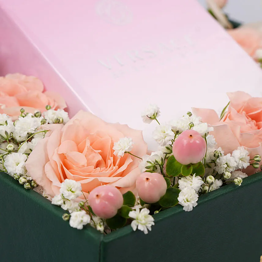 Versace Perfume and Flowers Box