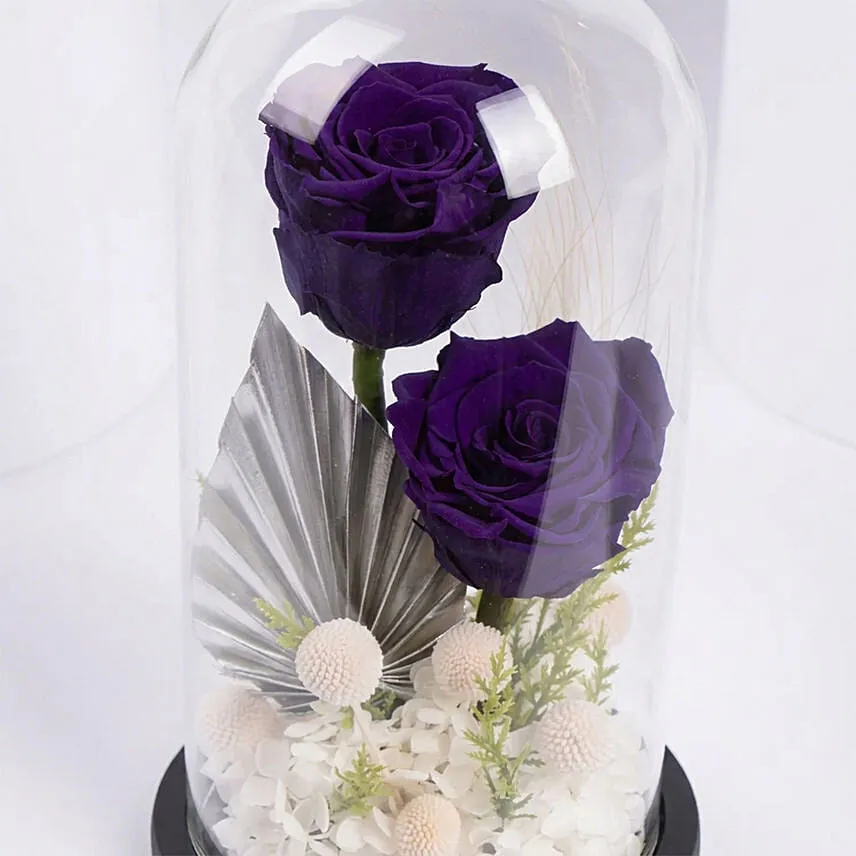 Blue Forever Roses Arrangement