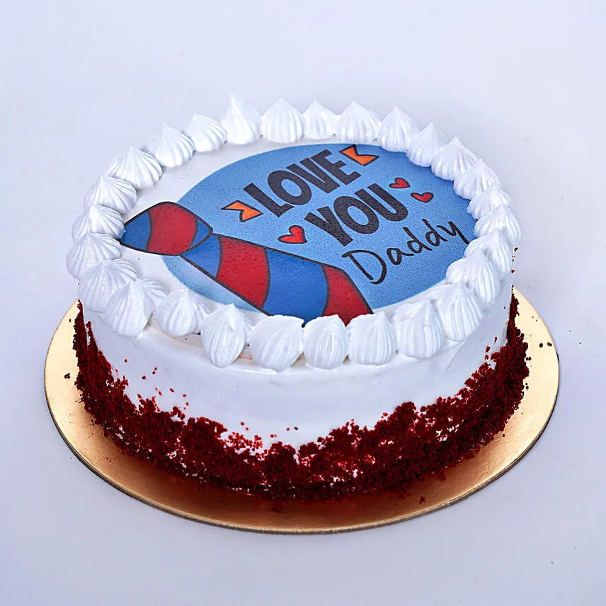 Love You Daddy Photo Cake