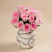 Elegant Pink Mandela Roses in Artistic Ceramic Vase