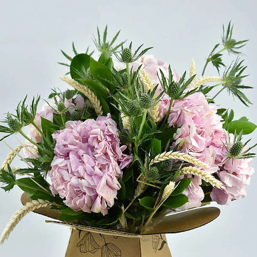 Hydrangea And Greens Bunch
