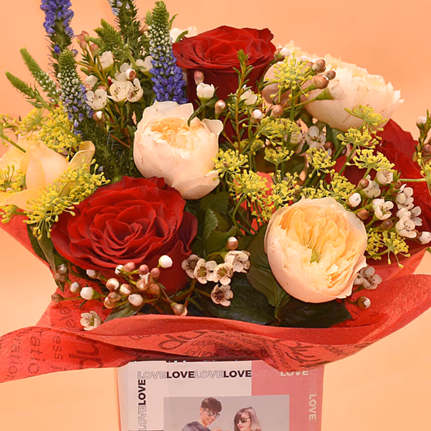 Provocative Roses is Personalised Square Glass Vase