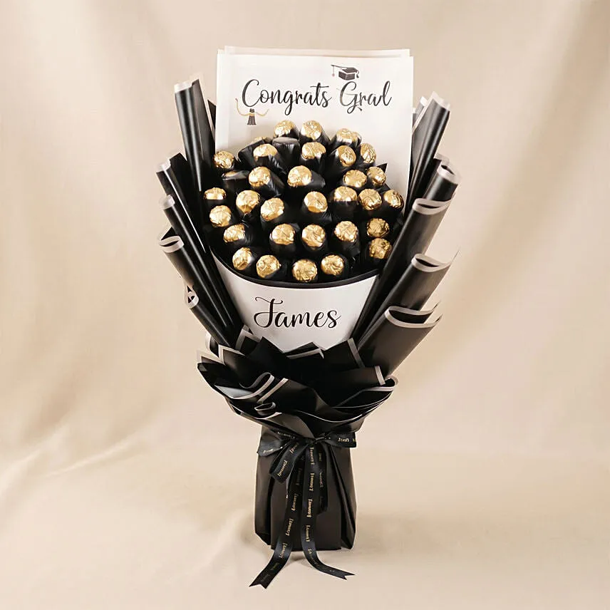 Personalised Graduation Rochers Bouquet
