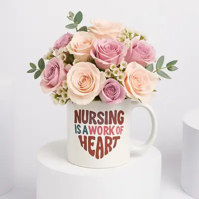 Classy Rose Mug For Nursing Graduation