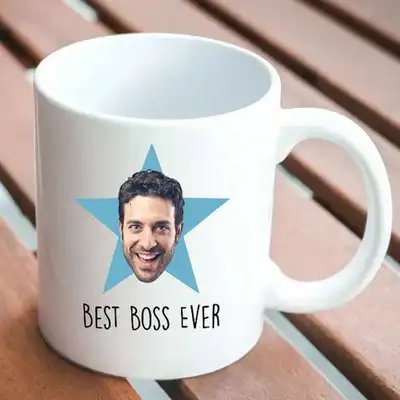 Best Boss Ever Personalized Ceramic Mug - Perfect Gift for Your Star Boss