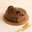 Fudge Chocolate Rings Cake - With Roses