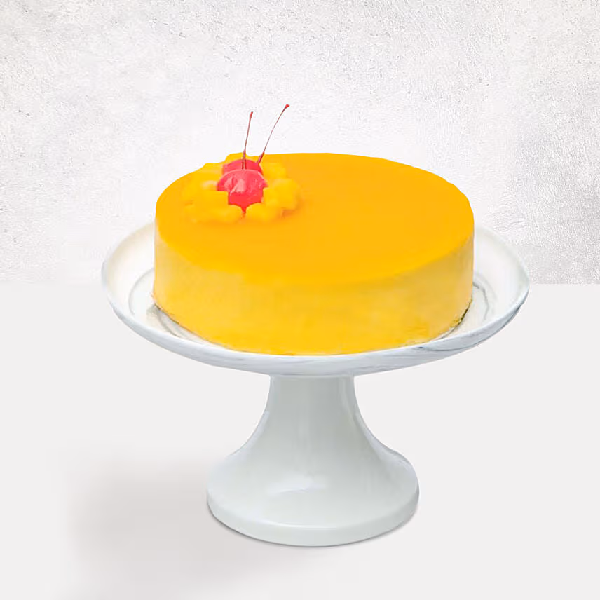 Royal Purple Tulips & Mango Mousse Cake