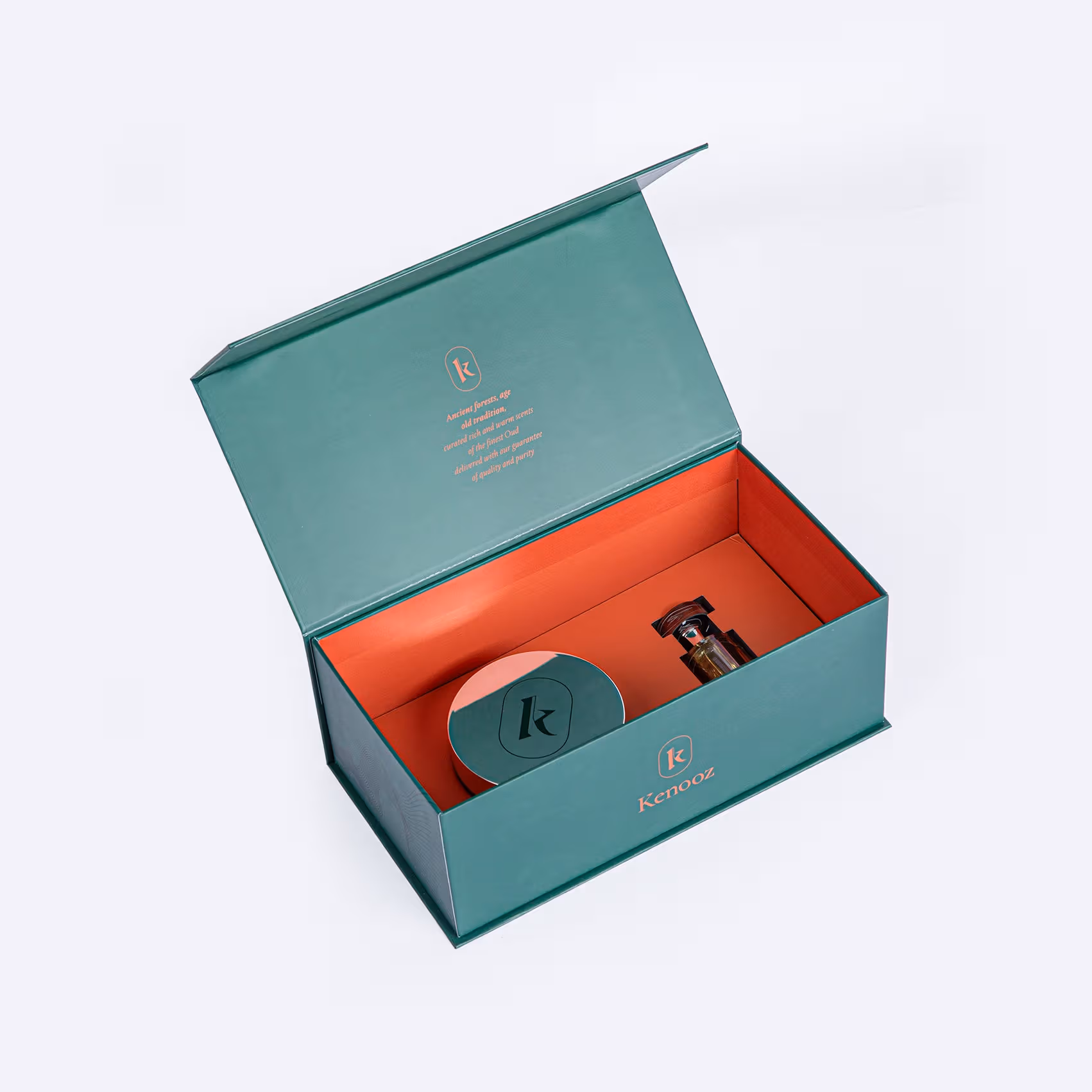 Kenooz Gift Set: Elegant White Roses Bouquet with Perfume Oil & Bakhoor