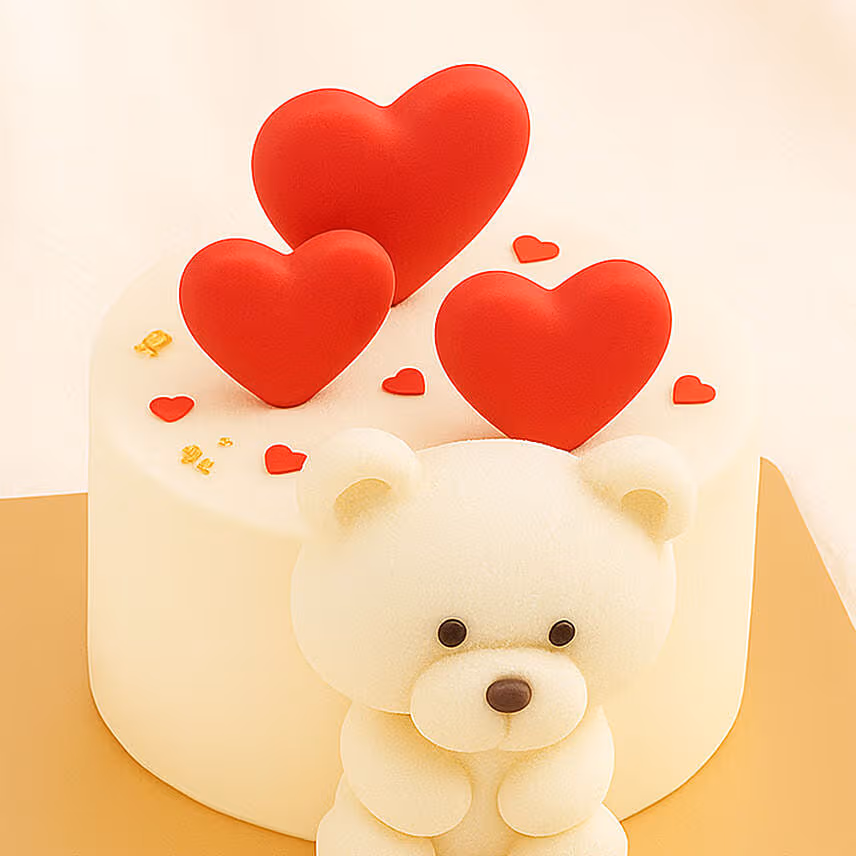 Adorable Teddy Bear Chocolate Cake