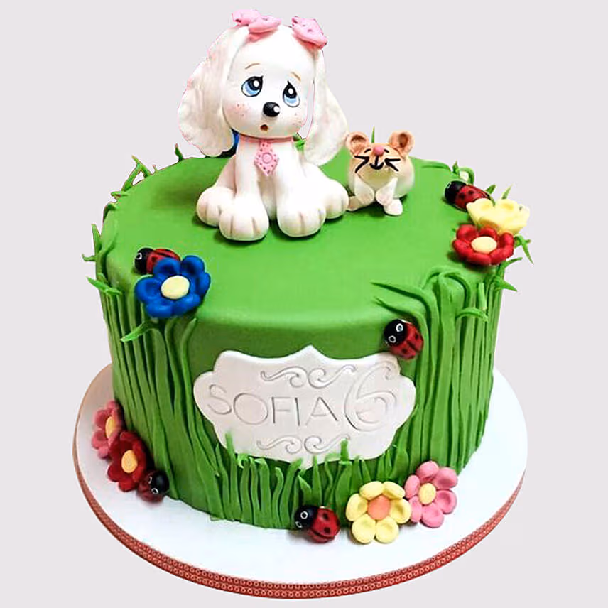 Cute Dog Designer Cake