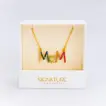 Elegant Signature Rainbow Glow MOM Necklace - A Symbol of Love and Joy