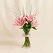 Sawsana Pink Lily Flower Vase
