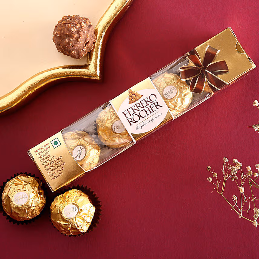 Sneh Stunning Rakhi With Soan Papdi & Ferrero Rocher