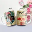 كوب خزفي شخصي مع صورة وتصميم - أحبك أمي