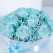Elegant Blue Rose Arrangement in a Luxurious Round Box