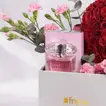 Enchanting Heart of Roses with Versace Bright Crystal and Chocolates