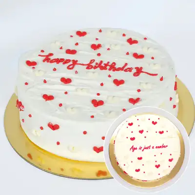 Charming Little Heart Red Velvet Cake - Perfect for Birthdays