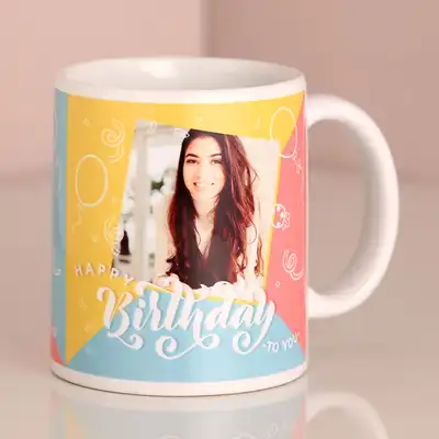 Customized Birthday Girl Photo Mug - Perfect Personalized Gift