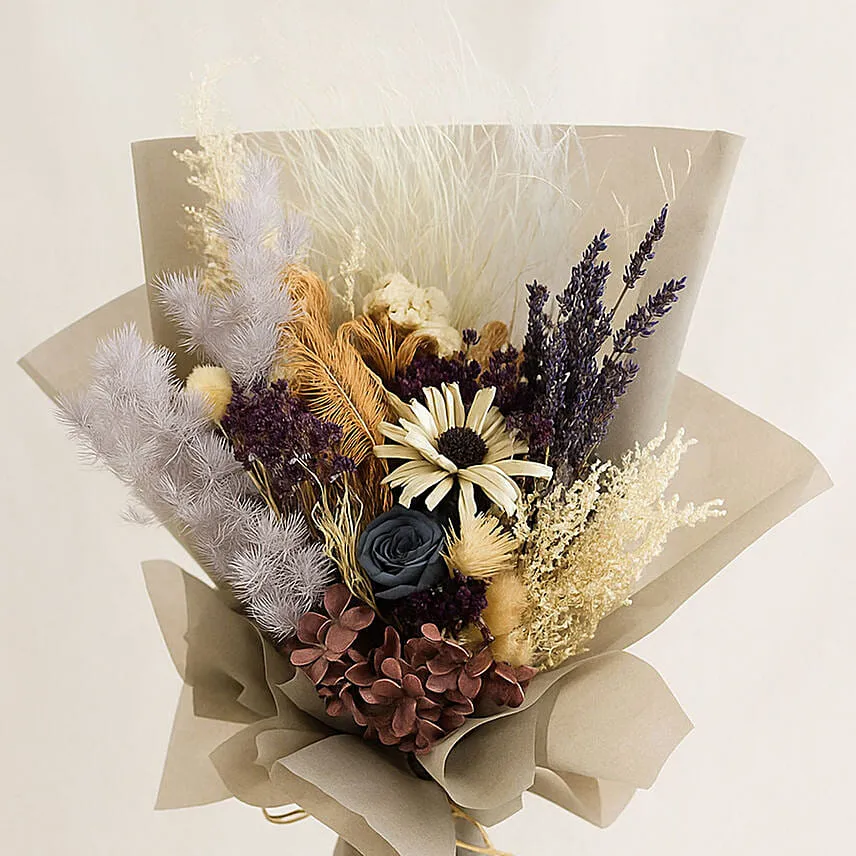 Lovely Mixed Preserved Flowers Bouquet
