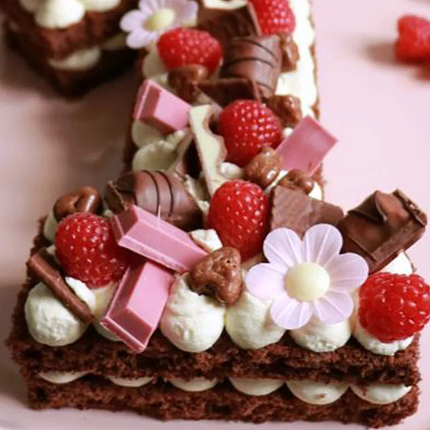 Number 1 Chocolates Berries Vanilla Cake