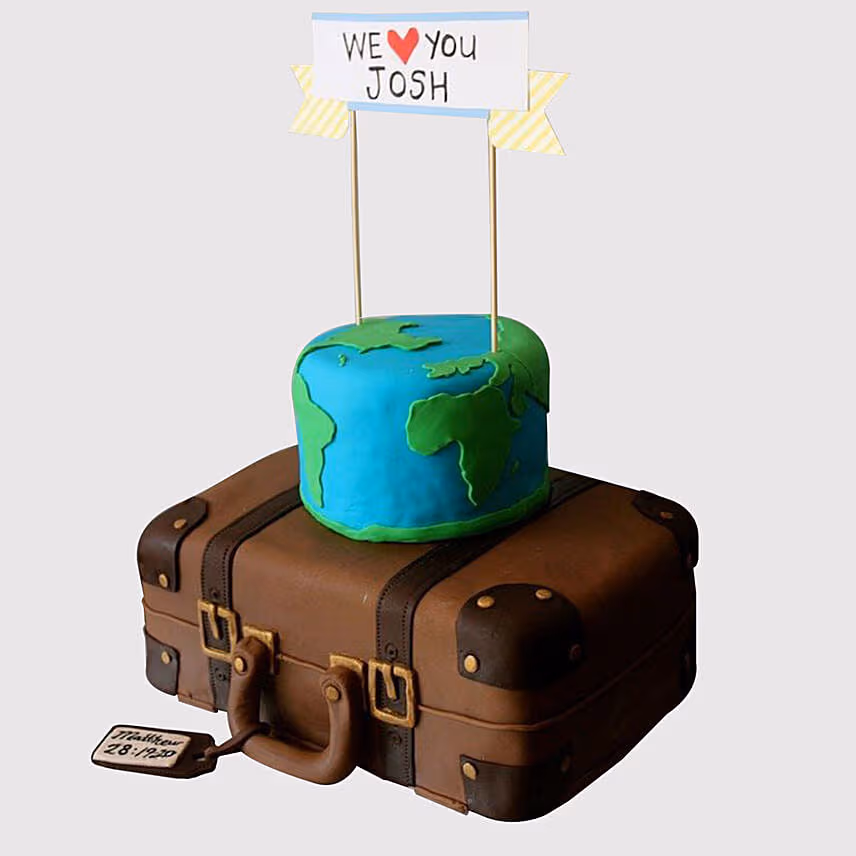 Designer Travel The World Vanilla Cake