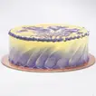 Elegant Iris Flower Chocolate Birthday Cake