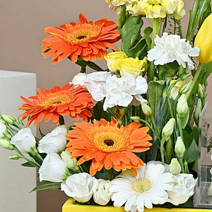 Gourmet Indulgence and Floral Delight Gift Box