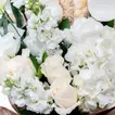 Elegant White Flower Bouquet with Hugo Boss Perfume and Gourmet Chocolate Tray