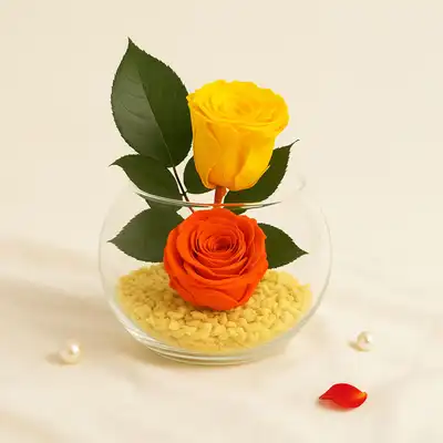 Amber Beauty Forever Roses Duo