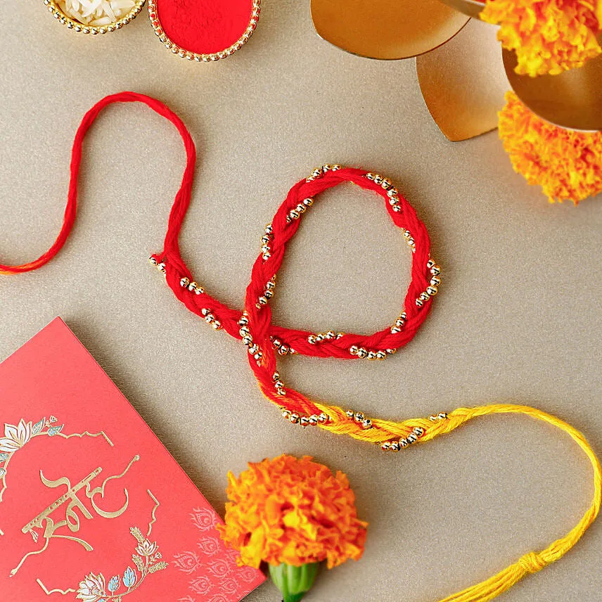Traditional Mauli Rakhi N Kaju Rolls