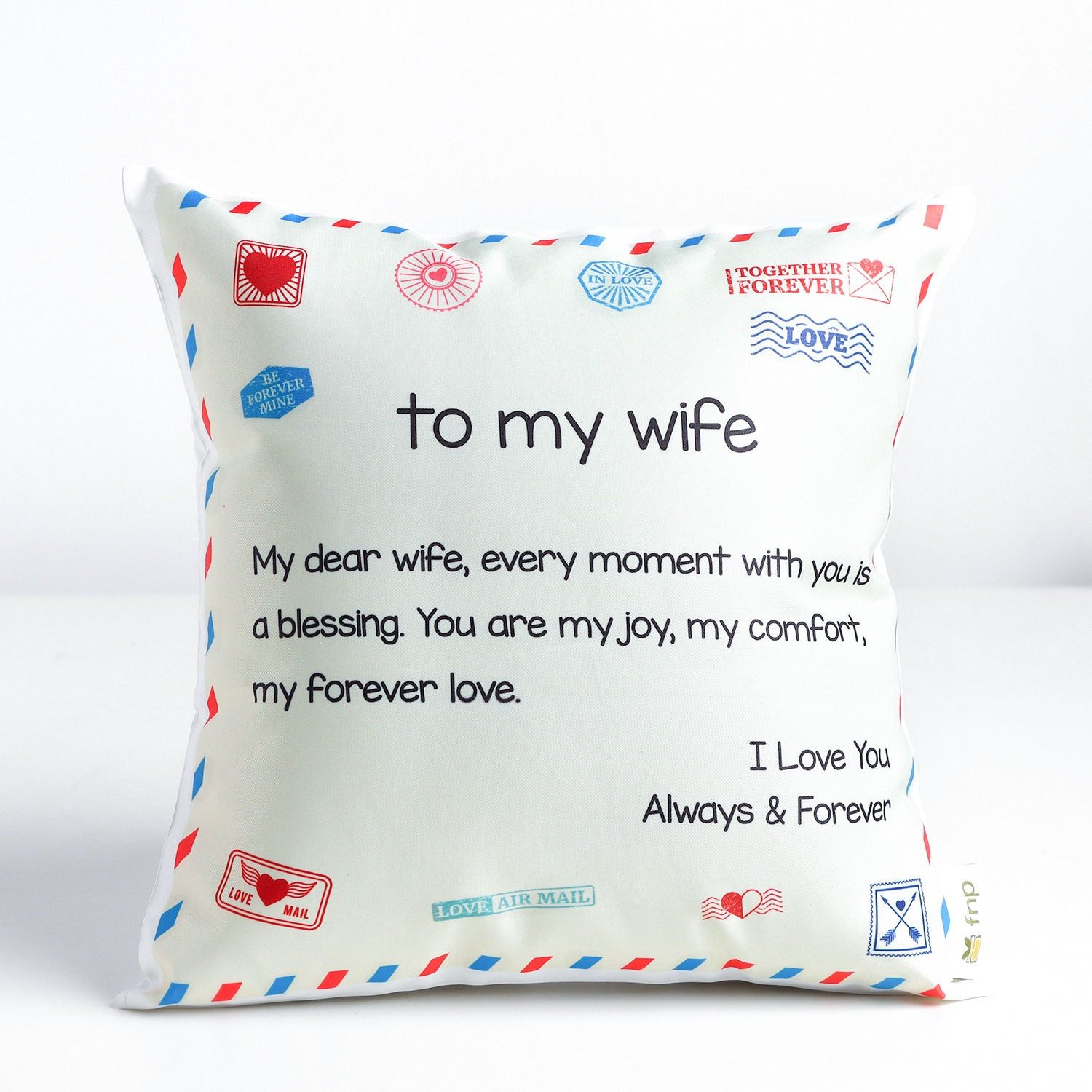 Heartfelt Love Letter Cushion for Your Beloved Wife