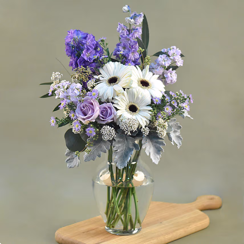 Soothing Mixed Flowers Vase