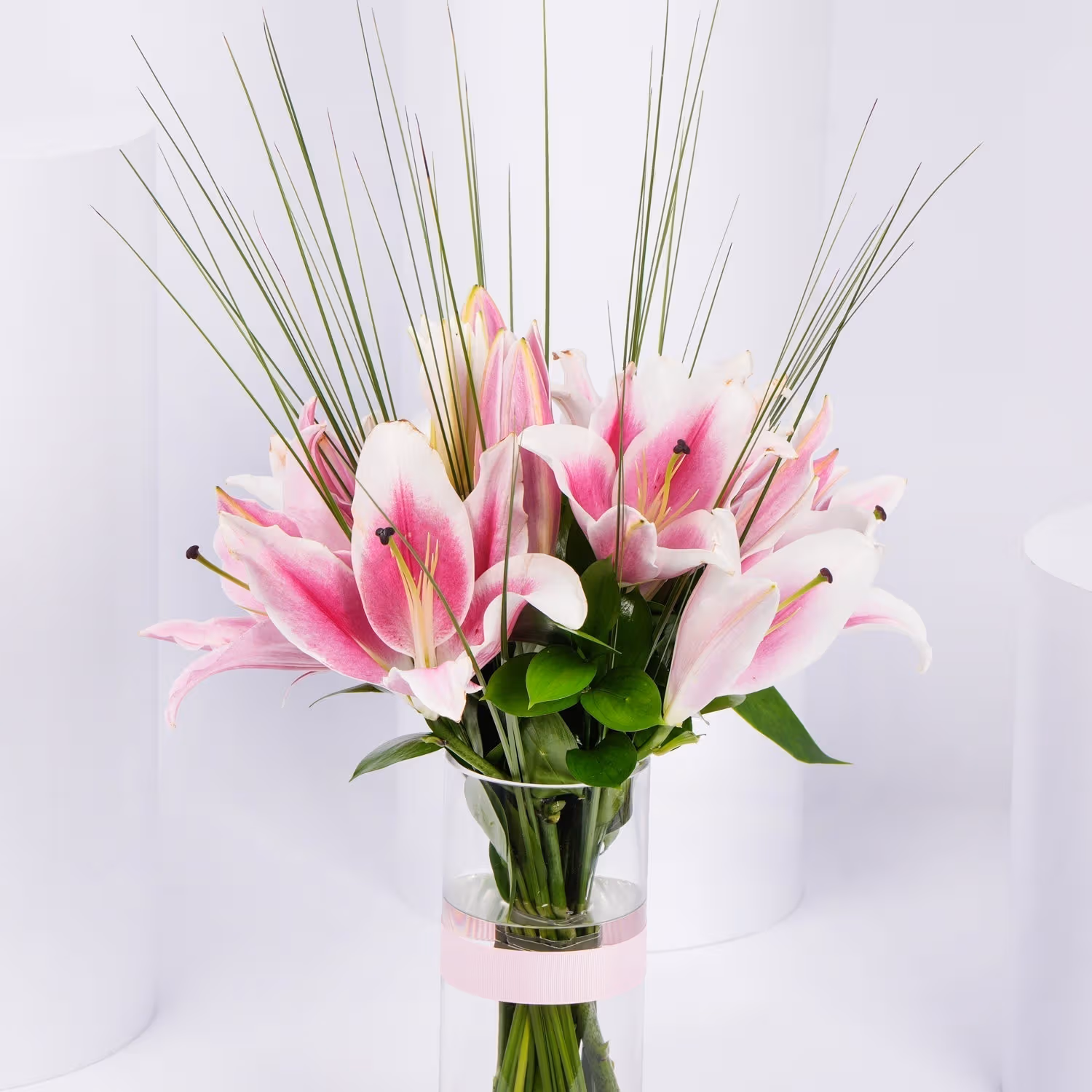 Umrah Mubaraka Lily Bouquet - Elegant Pink Lily Arrangement