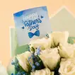 Elegant White Rose Bouquet for Dad