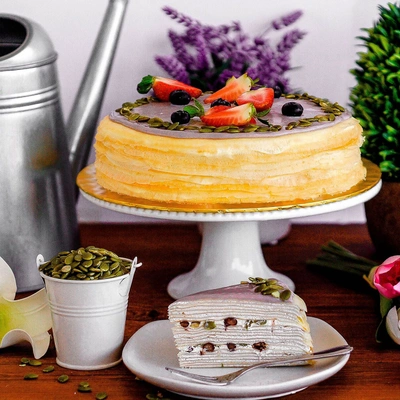 Yam Crepe Cake
