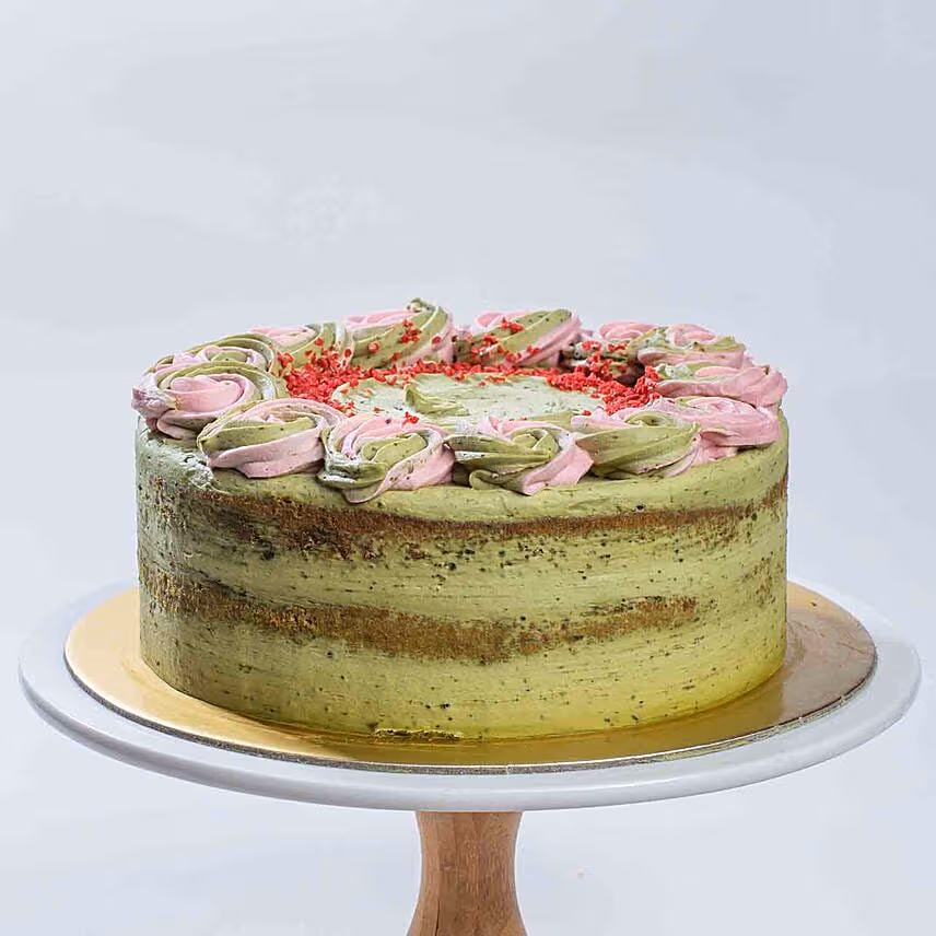 Matcha Balsamic Strawberry Cake 5 inches