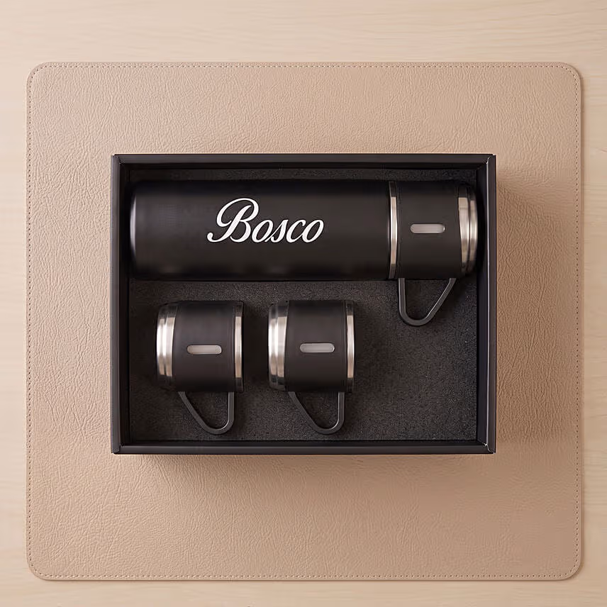 Personalised Vacuum Flask Gift Set for Him