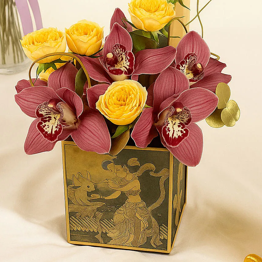 Mid Autumn Blessings Flower Vase