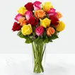 Vase of Vivid Roses