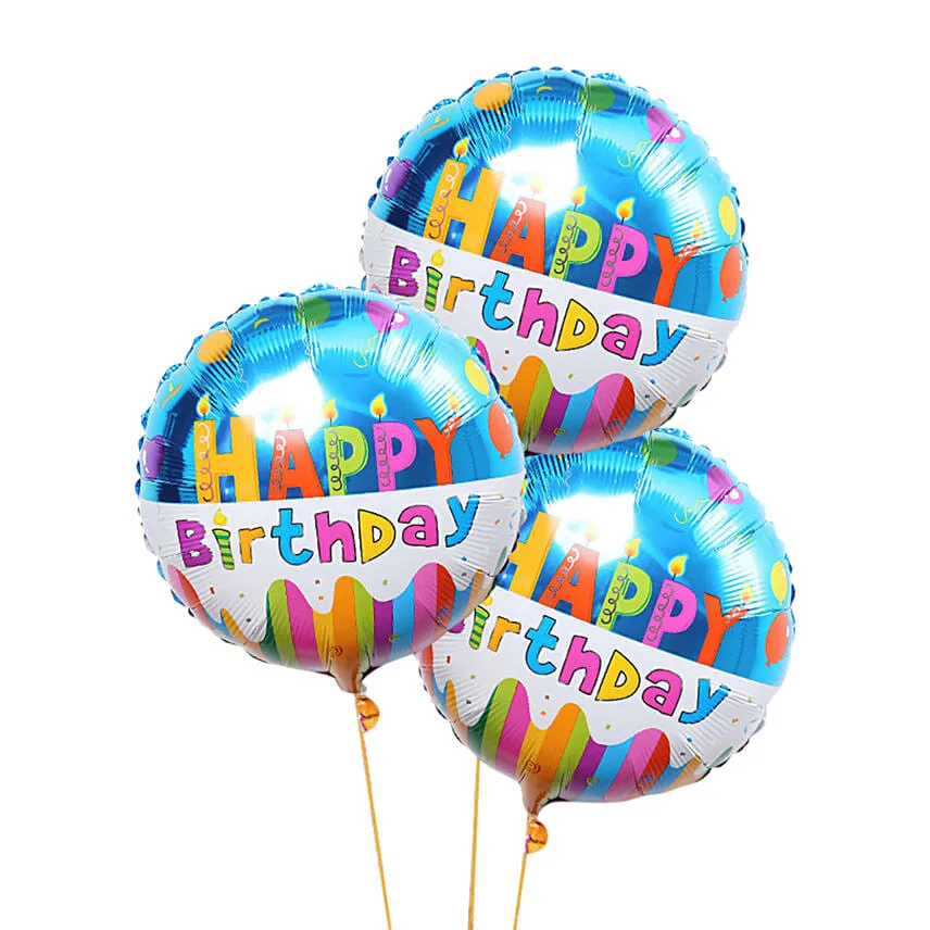 Delightful Gerberas N Alstroemeria Bouquet With Birthday Balloons