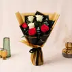 رقة | بوكيه ورد جوري أحمر و أبيض