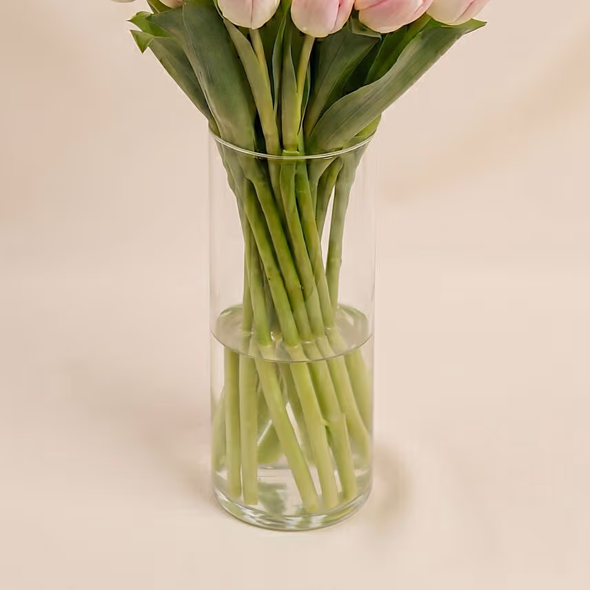Pink Tulips Arrangement Standard