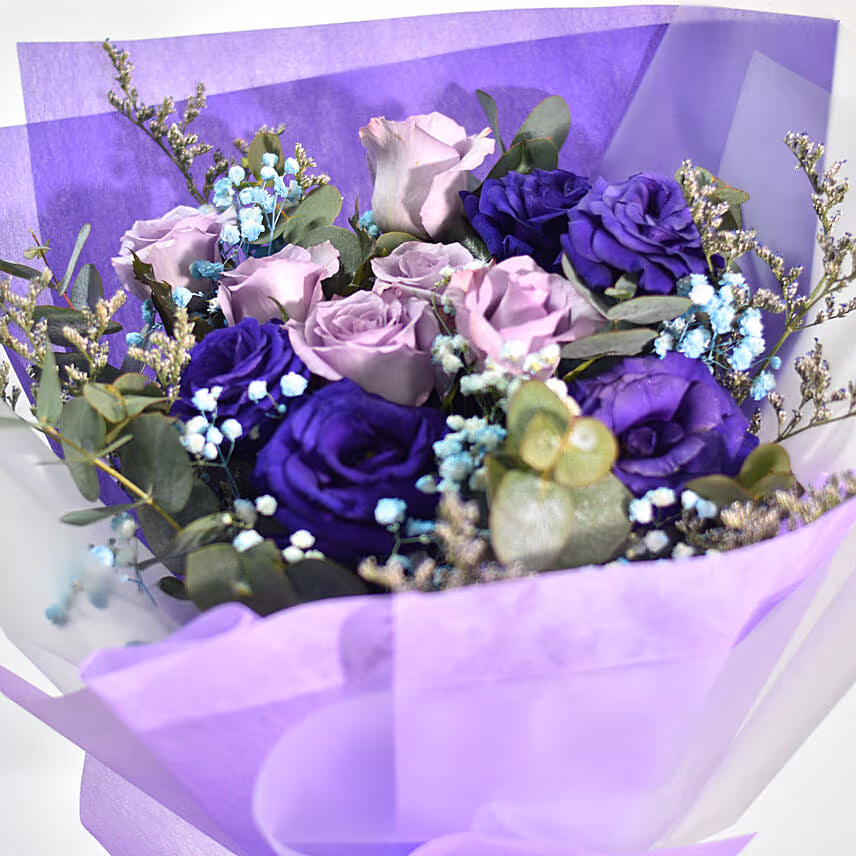 Mixed Flowers Attractive Bouquet With Cake