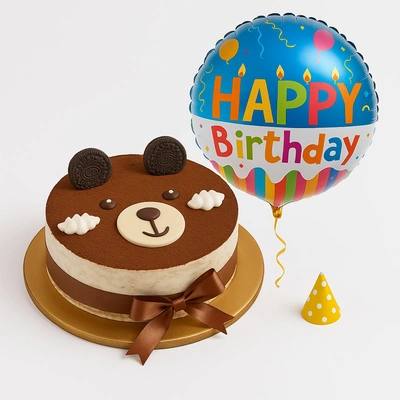 Tiramisu Bliss Birthday Combo with Adorable Bear Design