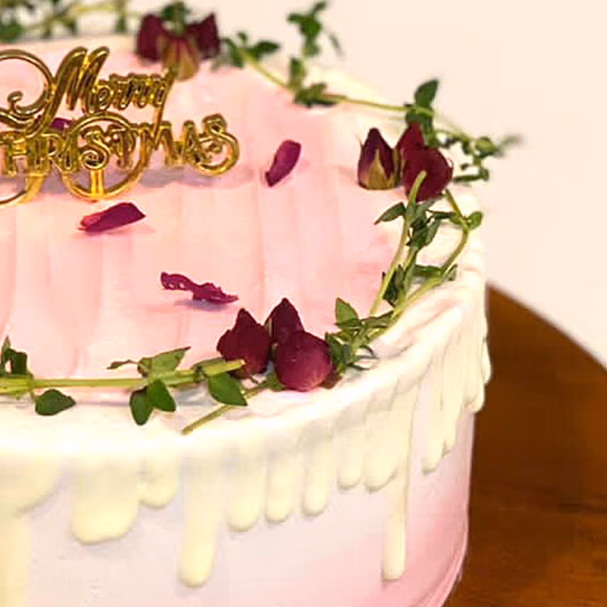 Elegant Christmas Snow White Cake