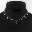 Elegant Sterling Silver Love Necklace with Exquisite Pink Rose and Gerbera Bouquet