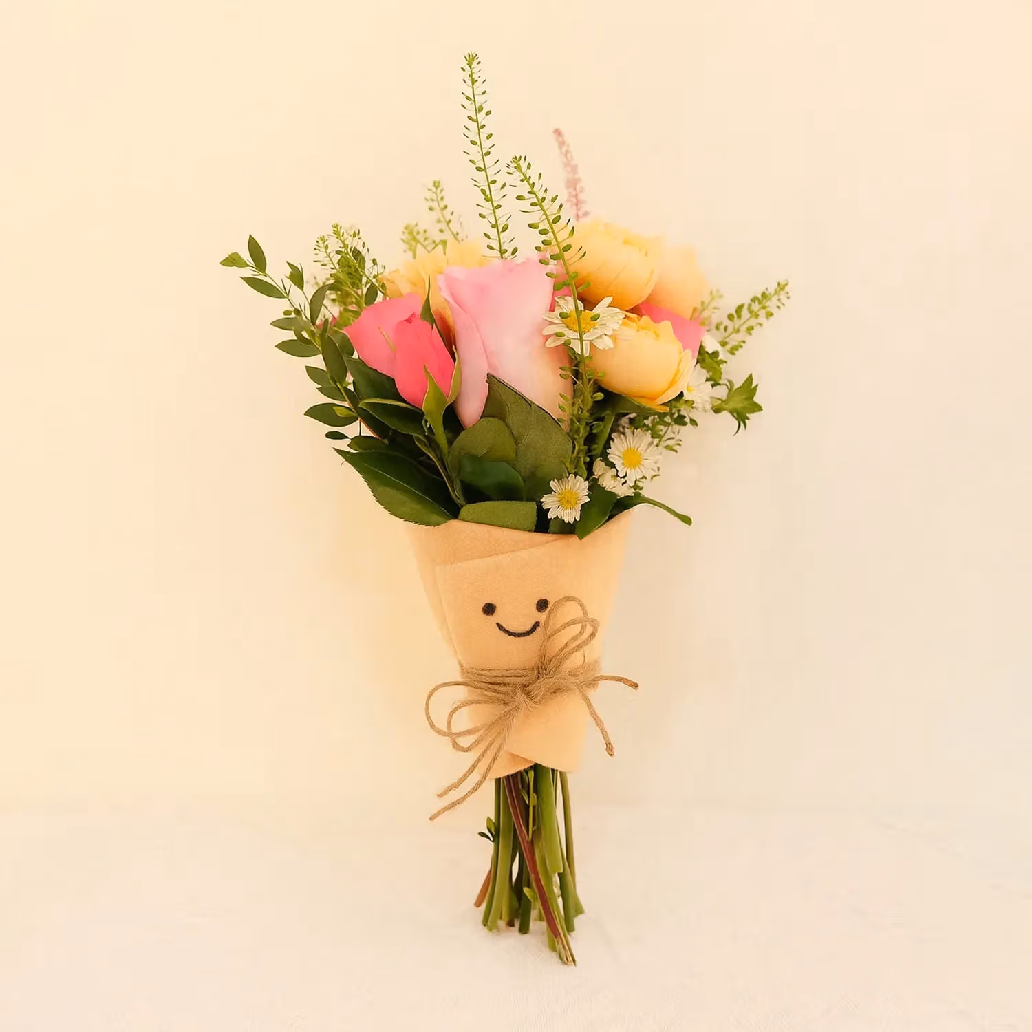 Smiley Mini Jellycat Pastel Flowers Bouquet