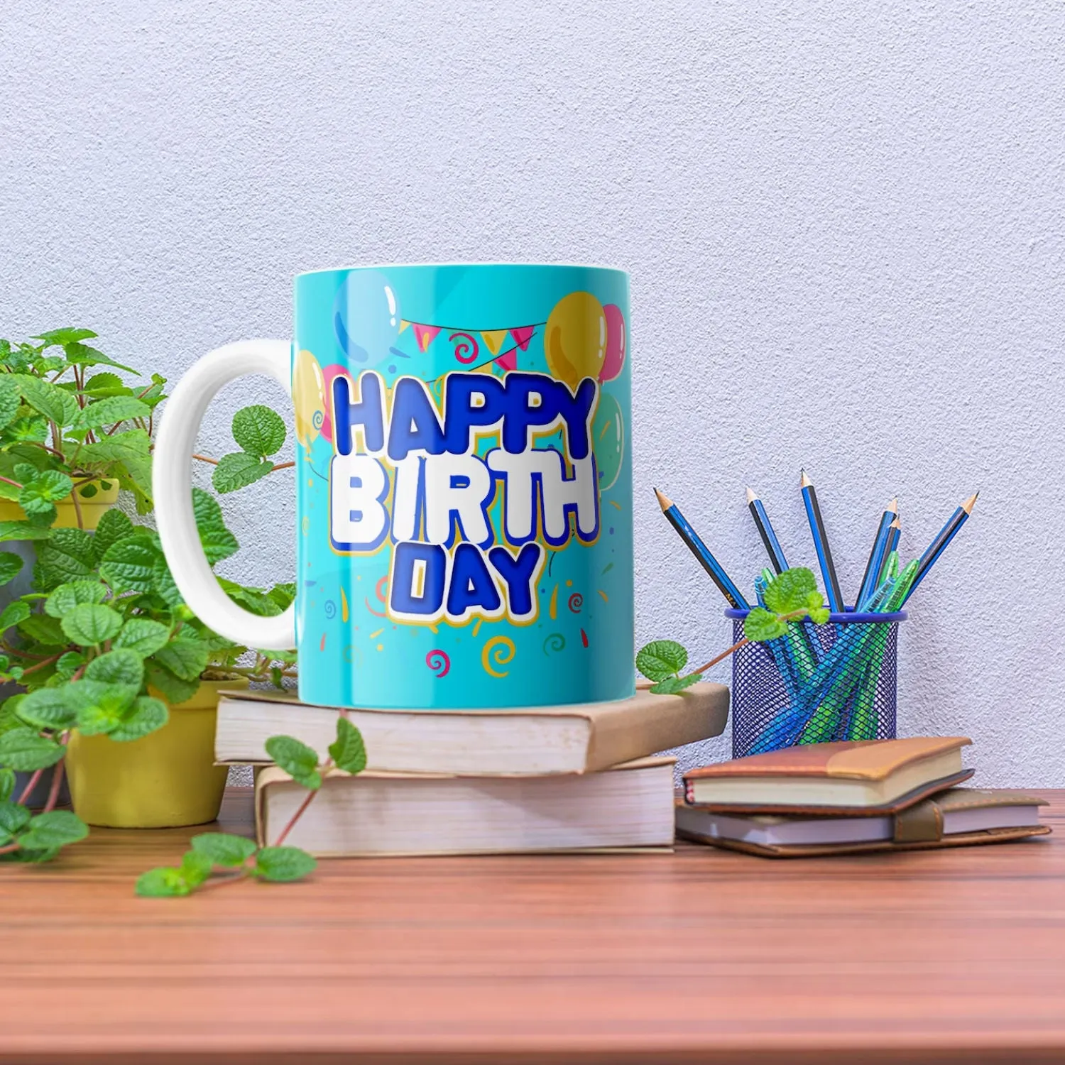 كوب عيد ميلاد شخصي من السيراميك مع صورة مخصصة